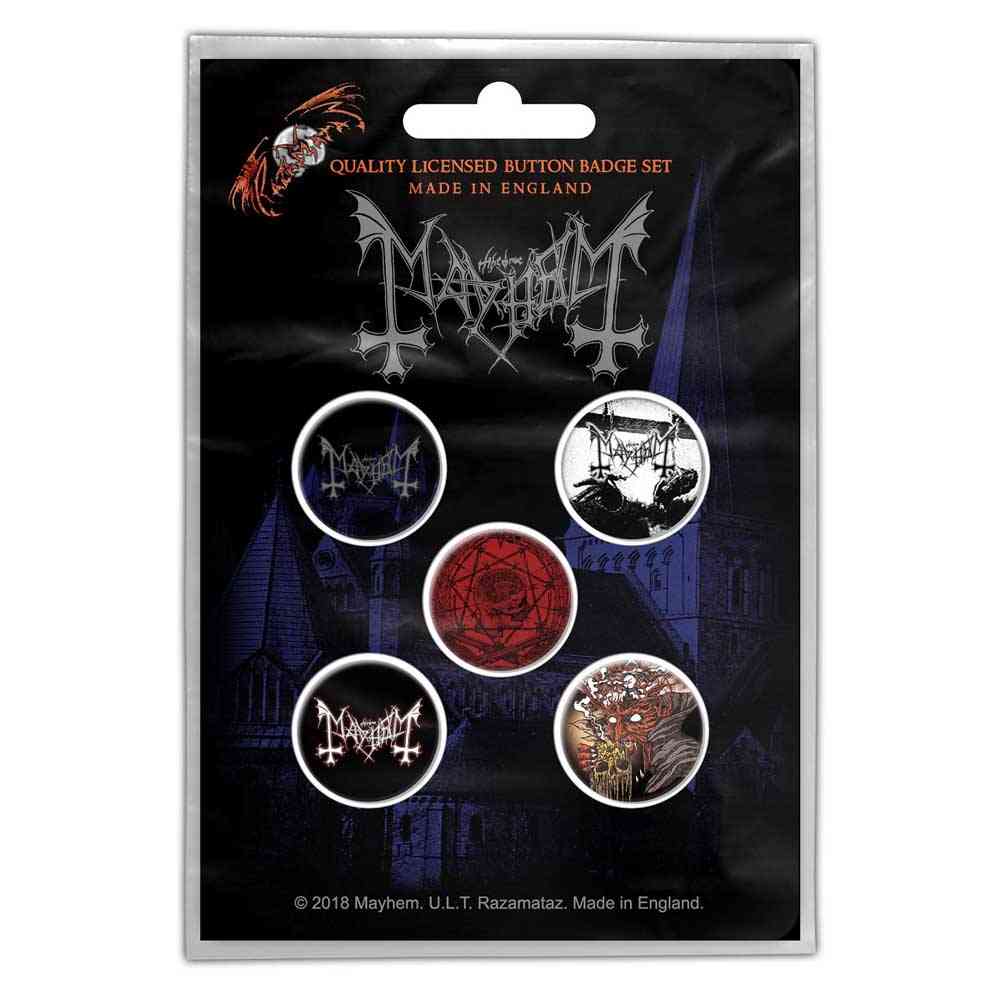 Mayhem - De Mysteriis Dom Sathanas Badge/button - Set van 5 - Multicolours